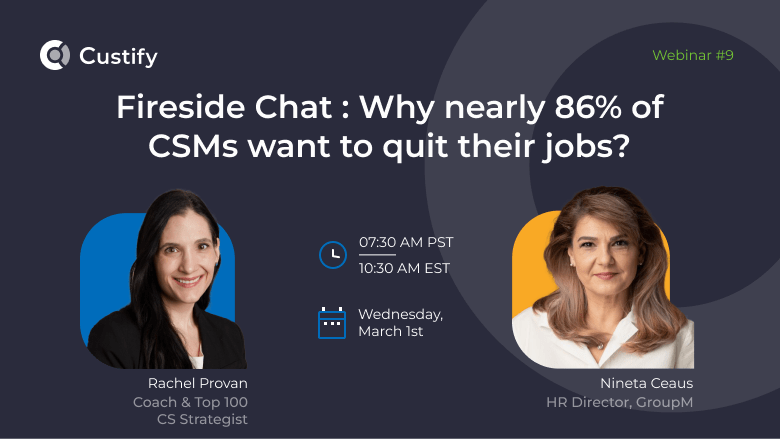 Why do nearly 86% of CSMs want to quit their jobs?